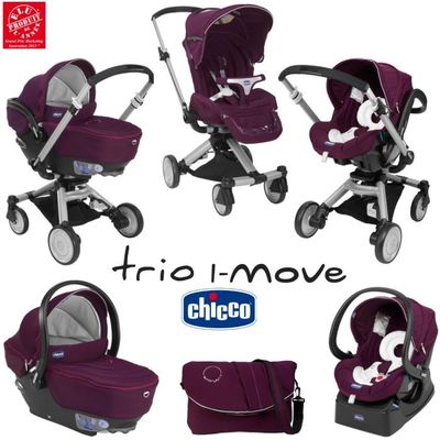 Poussette chicco trio mauve best sale