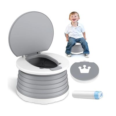 Réducteur Toilette Enfant Focenat Siège De Toilette Pour Enfants, 2-in-1 Pot Bebe Toilette Portable, Pot Pliable Enfant Voyage Pour BéBé à Bambin, Pot Bébé Toilette Pour Apprentissage De La Propreté Pour Garçon