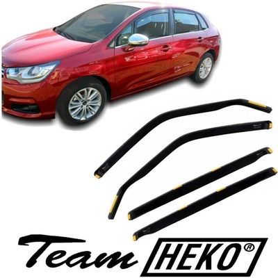 J&J AUTOMOTIVE | Heko Deflecteurs D'air Déflecteurs De Vent Compatible Avec Leon 3 5P. Berlina 2012-2020, Ensemble 4 Pcs, Aérodynamique