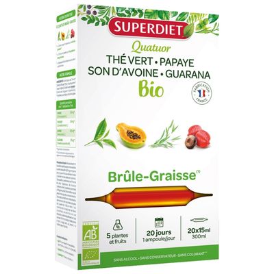 Superdiet Quatuor Brûle-Graisse 20 ampoules