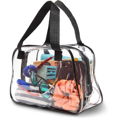 Sac Fourre-tout Transparent PVC - 30x30x15 Cm, Bandoulière, Pour Stade, Plage, Sport