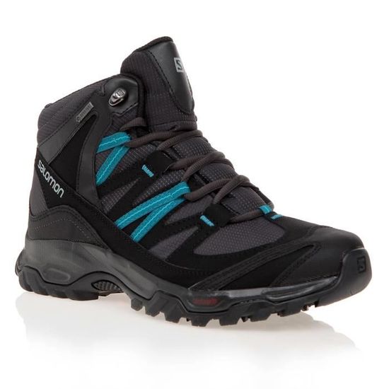 SALOMON Chaussures de randonnee Mudstone MID GTX LD Femme Noir et bleu Cdiscount Sport