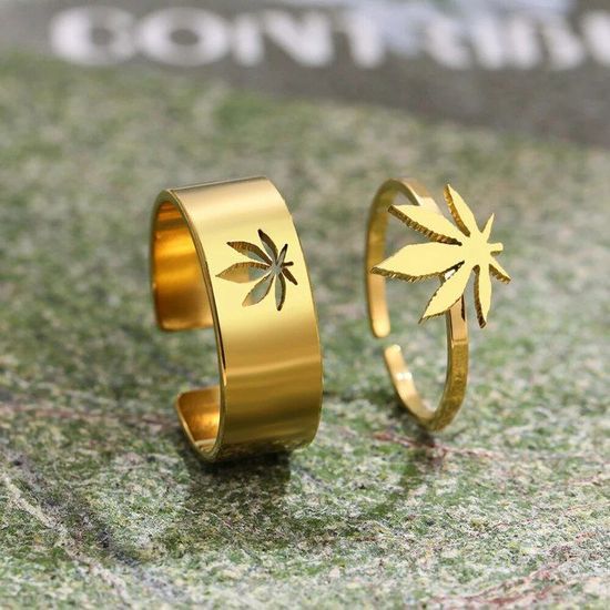 Bague Ajustable En Acier Avec Zircon Cubique Vert - Cadeau Pour Homme, Papa, Mari Ou Petit Ami