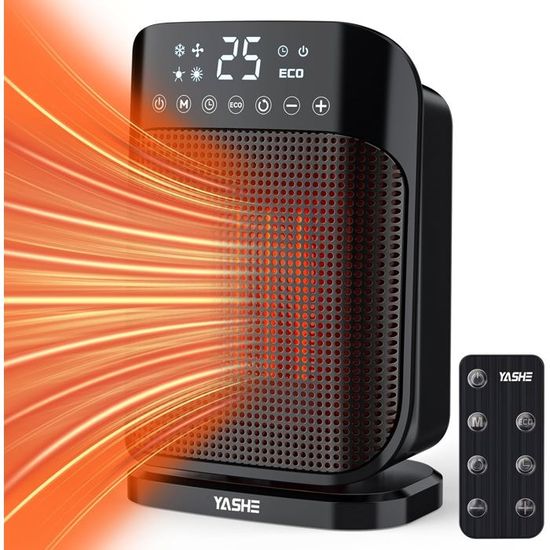 Chauffage D'appoint, 2200W Radiateur Electrique, Mode Éco, 3 Modes
