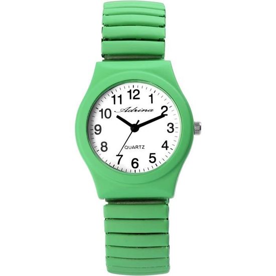 Montre rétro pour femme, montre pour lycéenne, montre à quartz simple et mignonne avec bande de silicone, montre personnalisée de couleur bonbon  1511