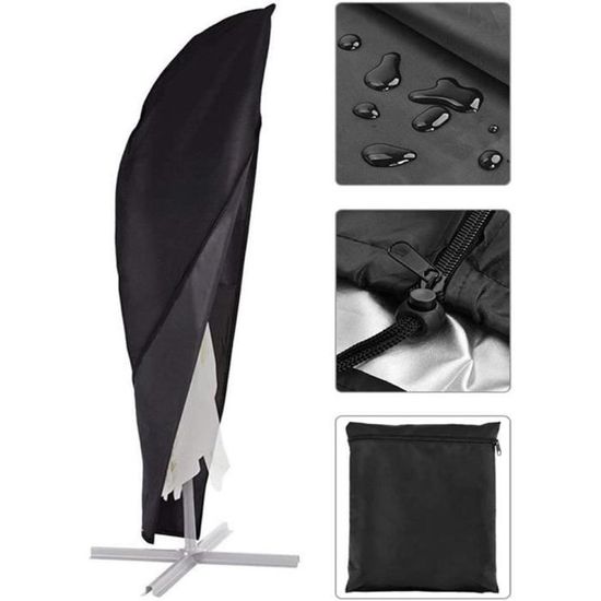 Couvercle De Protection Pour Bout De Parasol - Plastique Noir - Remplacement Simple Et Rapide - 3