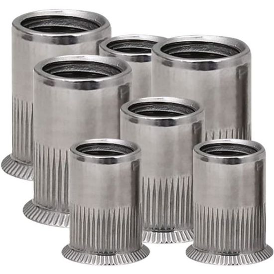 Écrous Moletés En Laiton à Sertir - Filetages M3, M4, M5, M6, M8 - Pour Trous De Sac - Lot Neuf