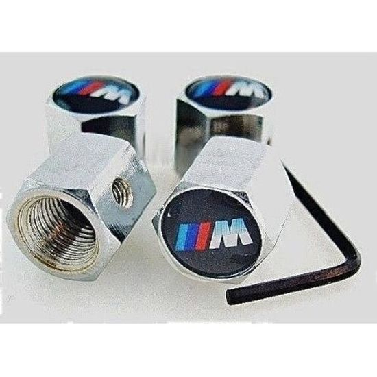 Lot De 4 Bouchons De Valve Antivol En Métal Doré Pour Pneus - Universel Voiture, Moto, Vélo, étanche à La Poussière Et à L'eau