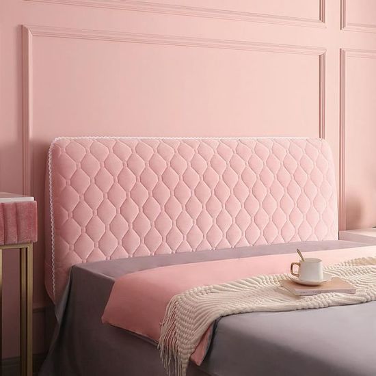 Housse De Tête De Lit Universelle En Velours élastique - Protection Anti-rayures, Lavable, Plusieurs Tailles (blanc, 100cm)