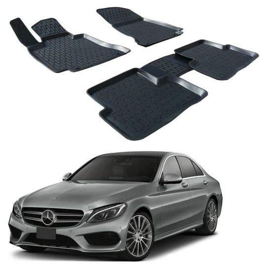 J&J AUTOMOTIVE Tapis De Sol En Caoutchouc 3D Exclusive Pour Mercedes C Class