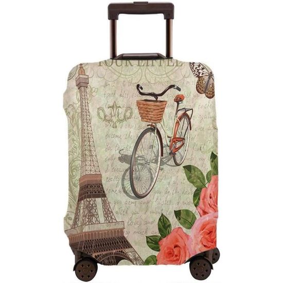 Housse Valise 3D Fleurs Morbuy - Taille M (22-25 Pouces) - Protection Bagages
