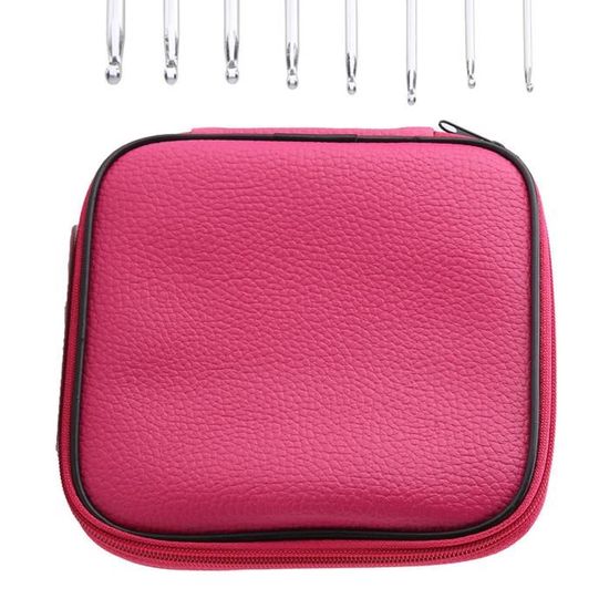Kit Crochet Débutant 41 Pièces - 15 Aiguilles 2.0 à 8.0mm + Accessoires - Poignée Ergonomique Caoutchouc - Sac Inclus