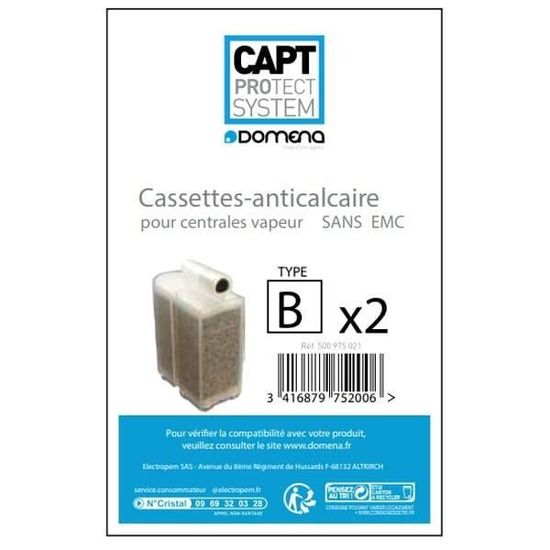 Boîte 6 cassettes anti calcaires DOMENA 500410064