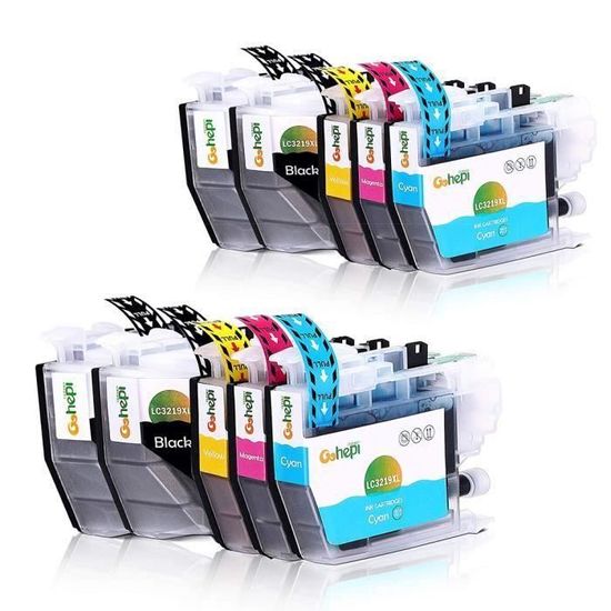 Lot De 2 Cartouches Cyan Compatible Brother LC3217XL - QUALITONER