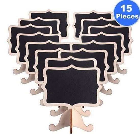 Lot De 15 Mini Ardoises Avec Supports - Parfaits Pour Mariages, Événements Et Déco