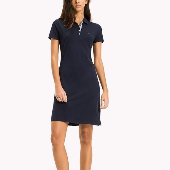 Robe polo tommy hilfiger bleu marine clearance