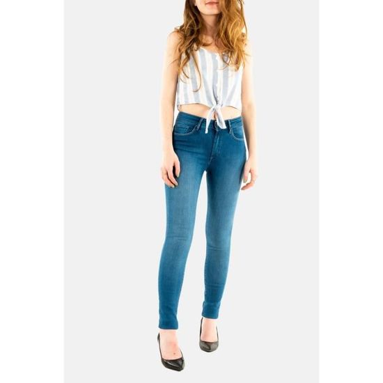 Jean Skinny Femme Salsa - 92% Coton - Taille W28 L30 - Couleur Bleu - NEUF Avec étiquettes