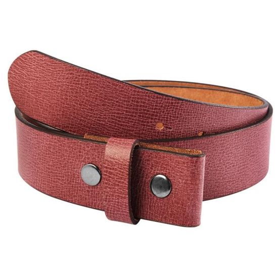 Ceinture unie en cuir véritable pour femme Violet, violet