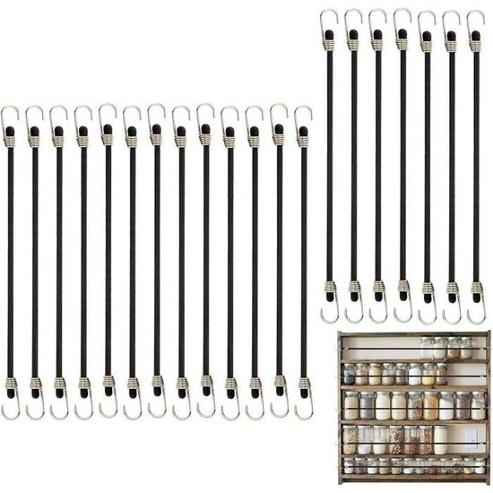 30 Élastiques à Bascule / Attaches Élastiques Bleues 30 Cm - Pour Bâche, Échafaudage, Filet, Tente
