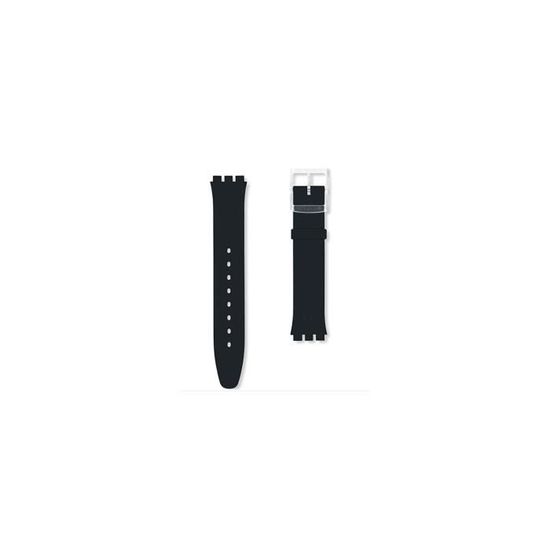 Bracelet de montre femme - SWATCH - Bracelet en silicone noir pour montre Swatch Skin - Couleur de la matière:Noir