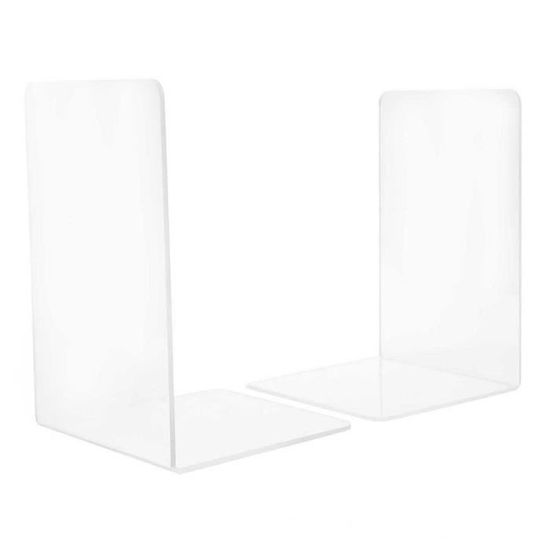 Lot De 4 Serre-livres En Acrylique Transparent - Pour Bibliothèque, étagère, Bureau