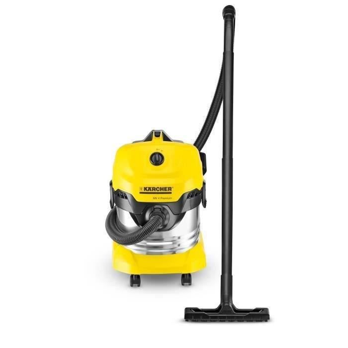 aspirateur eau et poussiere karcher wd 4 premium cuve inox 20 l cdiscount bricolage