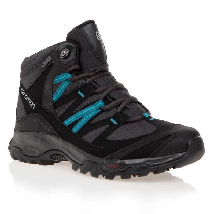 SALOMON Chaussures de randonnee Mudstone MID GTX LD Femme Noir et bleu Cdiscount Sport