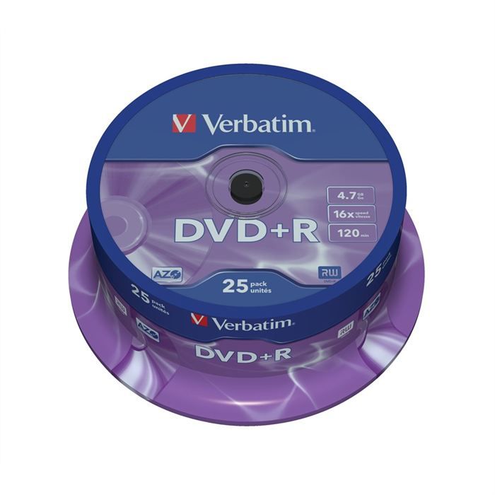 Verbatim DVD+R 4.7 Go 16x par 25 spindle - vue 6
