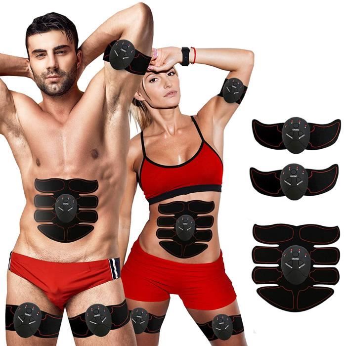 Electrostimulateur Musculaire,Ceinture Abdominale Electrostimulation, 4 Modes pour Stimulateur Musculaire,Rechargeable