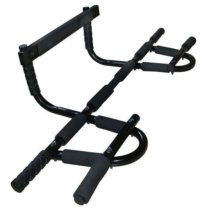 YALCH Barre de traction de porte sans fixation, Équipement de Fitness à domicile (Noir)