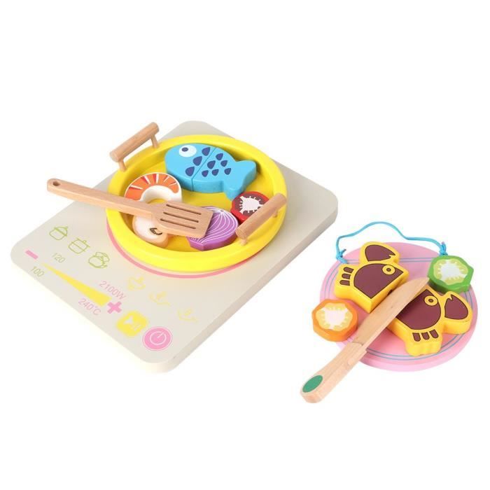 XUY En Bois Simulation Induction Cuisinière Cuisine Électroménager Jouer Maison Jouet