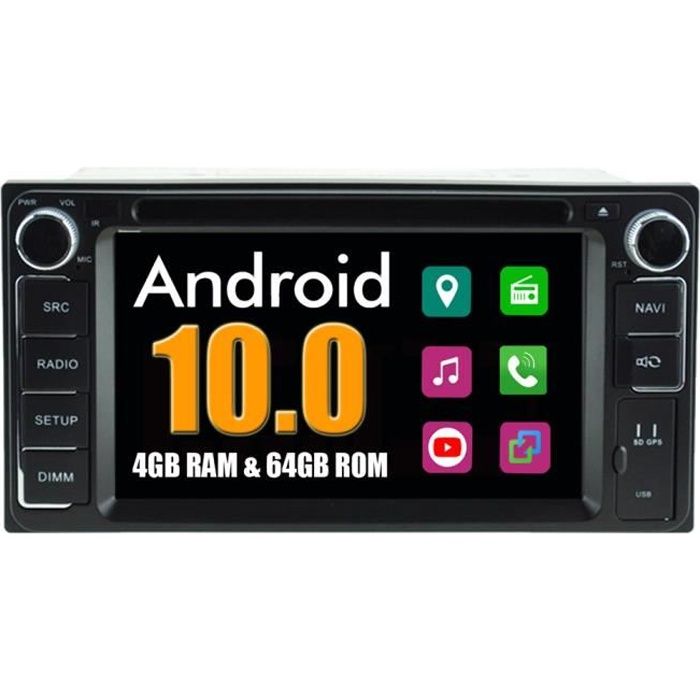 Autoradio Bluetooth GPS Navigation pour Toyota RAV4 Corolla Vios Hilux Terios Land Cruiser 100 series Avanza Fortuner Prado RunX