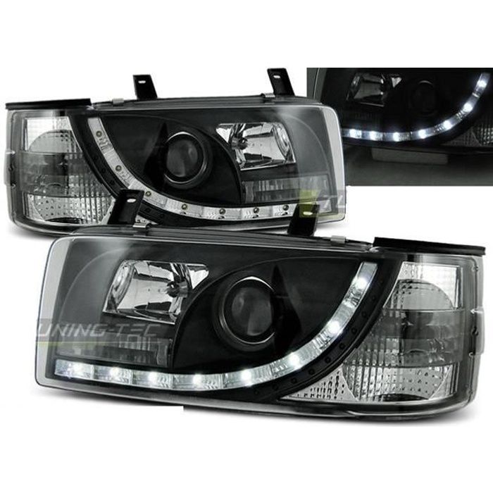 Paire de feux phares VW T4 Transporter 90-03 Daylight led noir-27362060