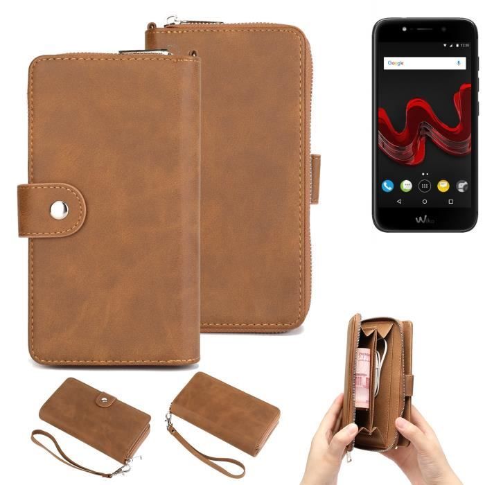 Étui portefeuille pour téléphone portable Wiko WIM Lite Housse de protection pare-chocs 264597