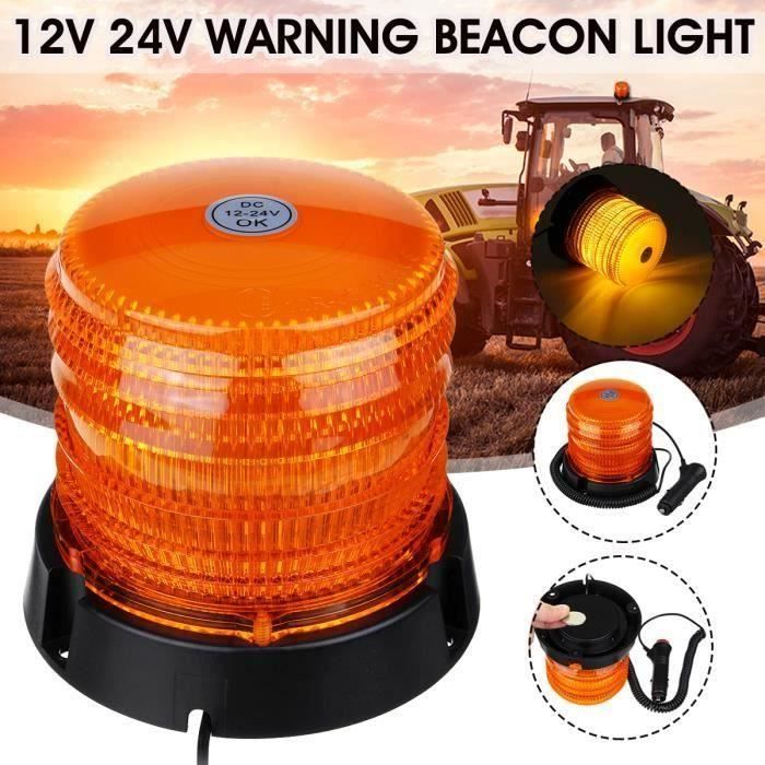 Gyrophare LED Magnetique 30-LED Balise de Signalisation Stroboscopique Lampe d'Avertissement 12v 24v Top56154