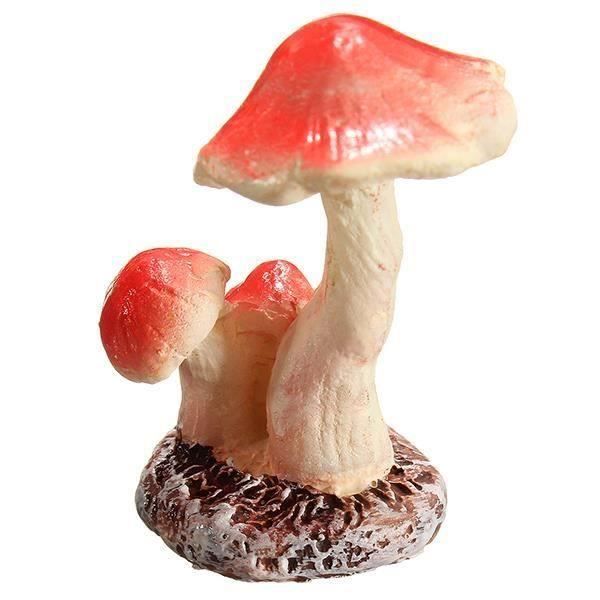 Mini résine champignon jardin ornements plantes en pot plante trois champignon petit Me02121