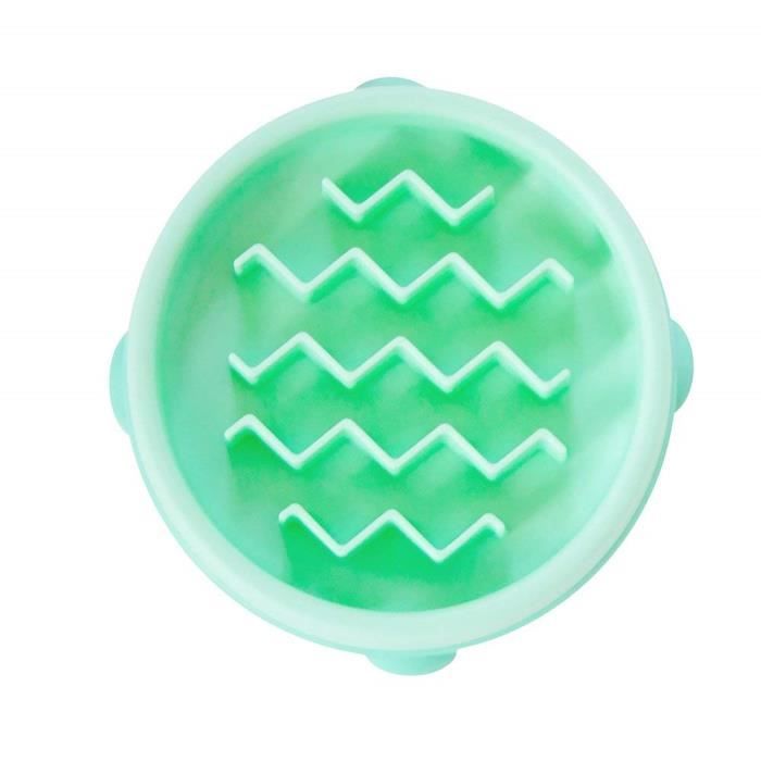 Petstages Fun Feeder Wave Mint D'Outward Hound Gamelle Antiglouton pour Chien Taille XS
