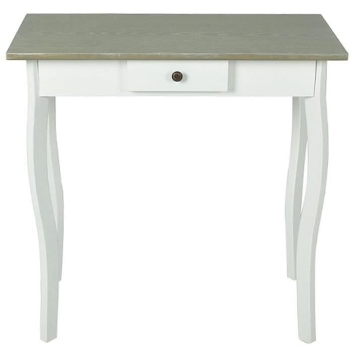 Table Console-Table d'entrée-Table de Salon MDF Blanc et marron grisâtre Table console MDF Blanc et marron grisâtre