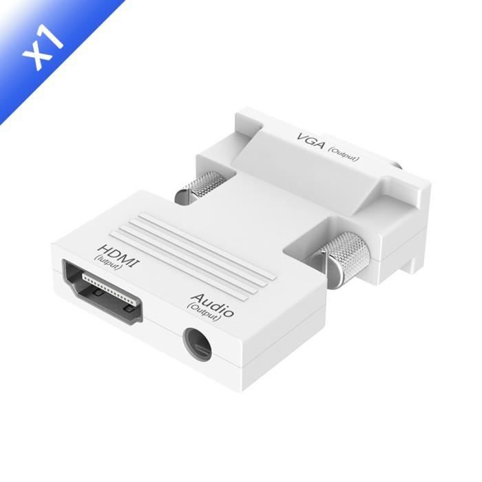 1080 P HDMI vers VGA adaptateur numérique vers analogique Audio vidéo convertisseur câble pour ordinateur portable TV boîte
