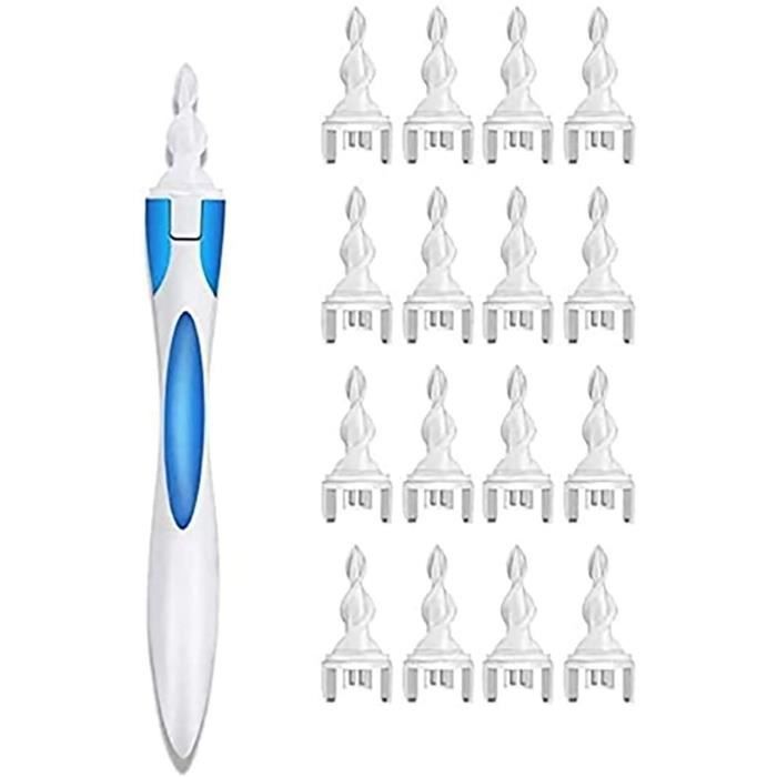 Nettoyeur d'oreilleNettoyant pour Cire d'oreilleDissolvant De Cire d'oreille QGrips avec 16 PiècesTrousse D'outils De Retrait 443