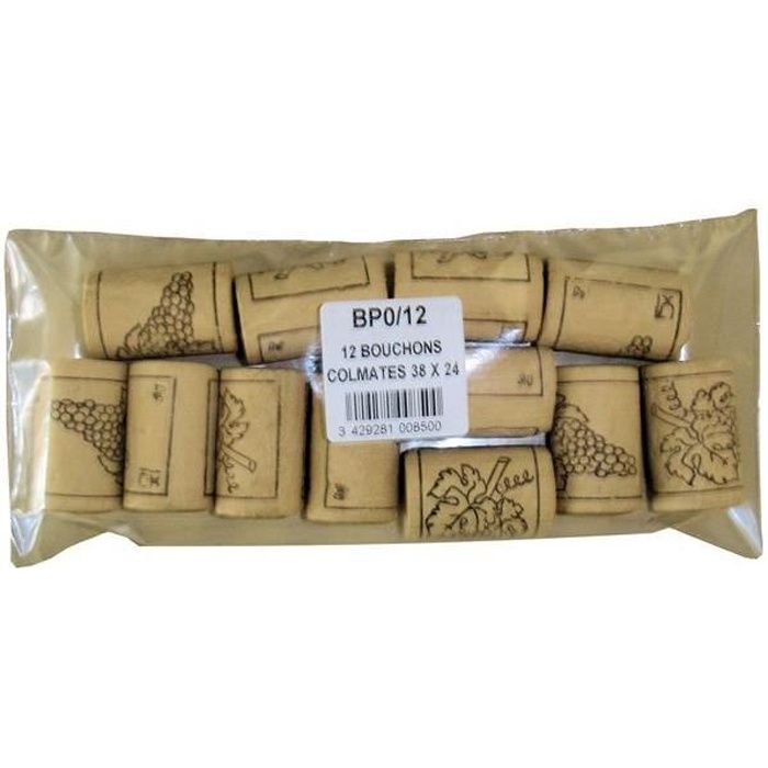 BOUCHONNERIE JOCONDI Bouchon cylindrique en liège x12 - 38x24 mm
