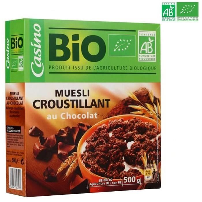 BRUEGGEN MUHLENWERKE Muesli croustillant au chocolat BIO - 500 g