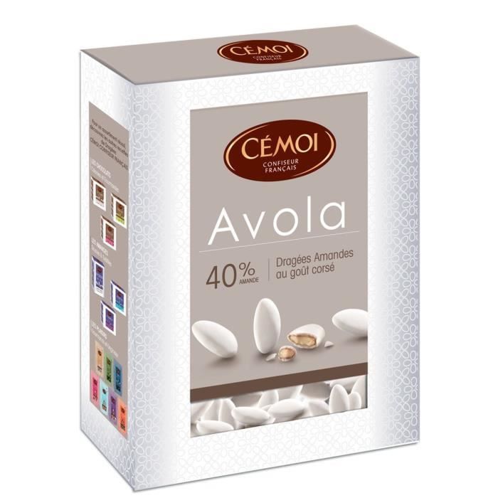 CEMOI Boîte Dragées Avola Blanche 40 % - 850 g