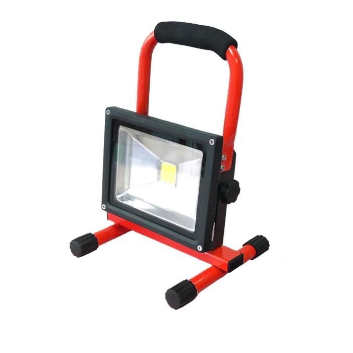 ELEM TECHNIC Spot LED rechargeable 20W sur base 1400lm IP44