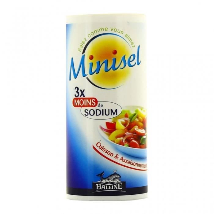 La Baleine Minisel (3x moins de Sodium) Cuisson & Assaisonnement 125g (lot de 4)