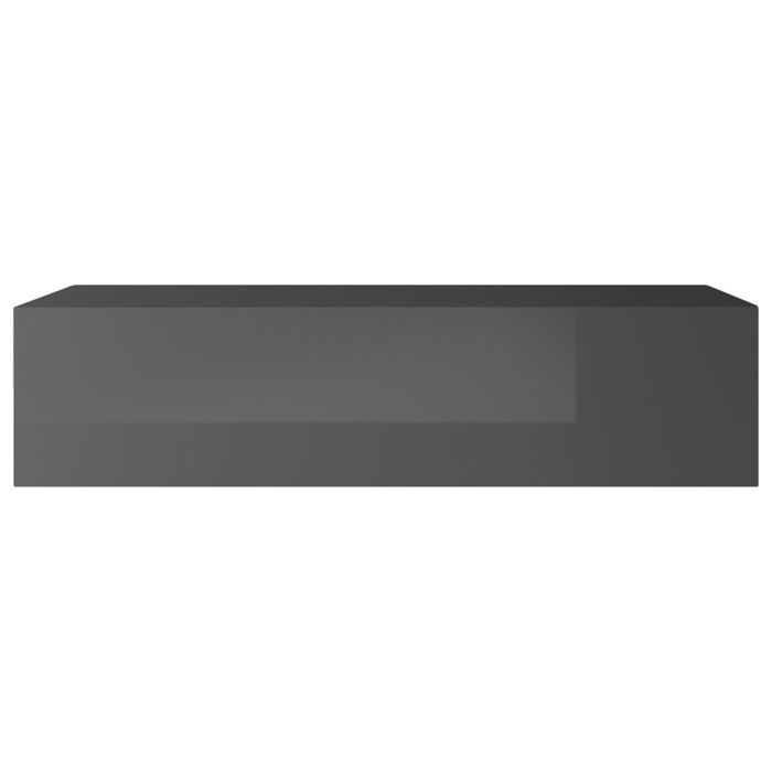 Miliboo - Élément mural TV horizontal laqué gris brillant ETERNEL