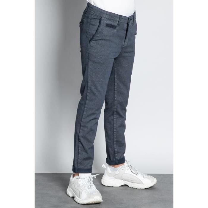DEELUXE Pantalon chino slim ALMA Navy