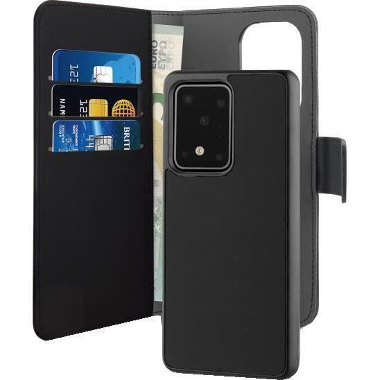 Etui Folio Puro avec magnet détachable noir pour Samsung Galaxy S20 Ultra G988