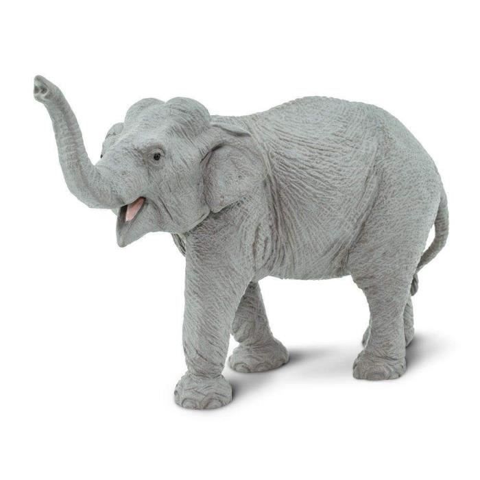 Safari animaux sauvages éléphant d'Asie junior 16,5 cm gris