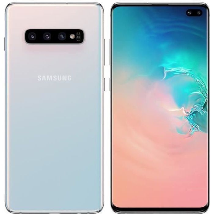SAMSUNG GALAXY S10+ 128go Blanc-- Double SIM